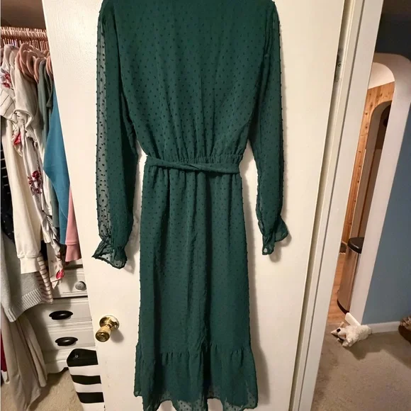 Elegant Green Women's Dress - Picture 2 of 4